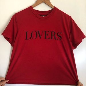Red Amiri Lovers T Shirt